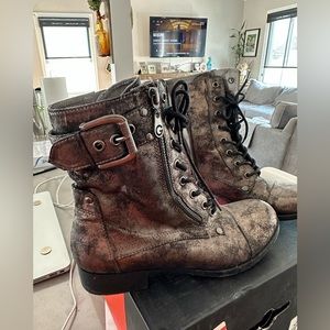 G by Guess metallic black boots